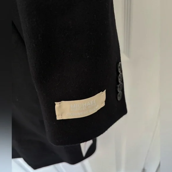 NWT Michael Kors Wool Cashmere Blend Overcoat Black 38R - Picture 4 of 7